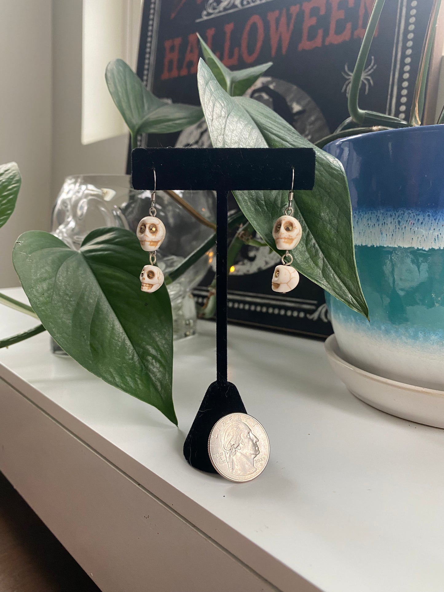Double Skull Earrings HA23-EC0007